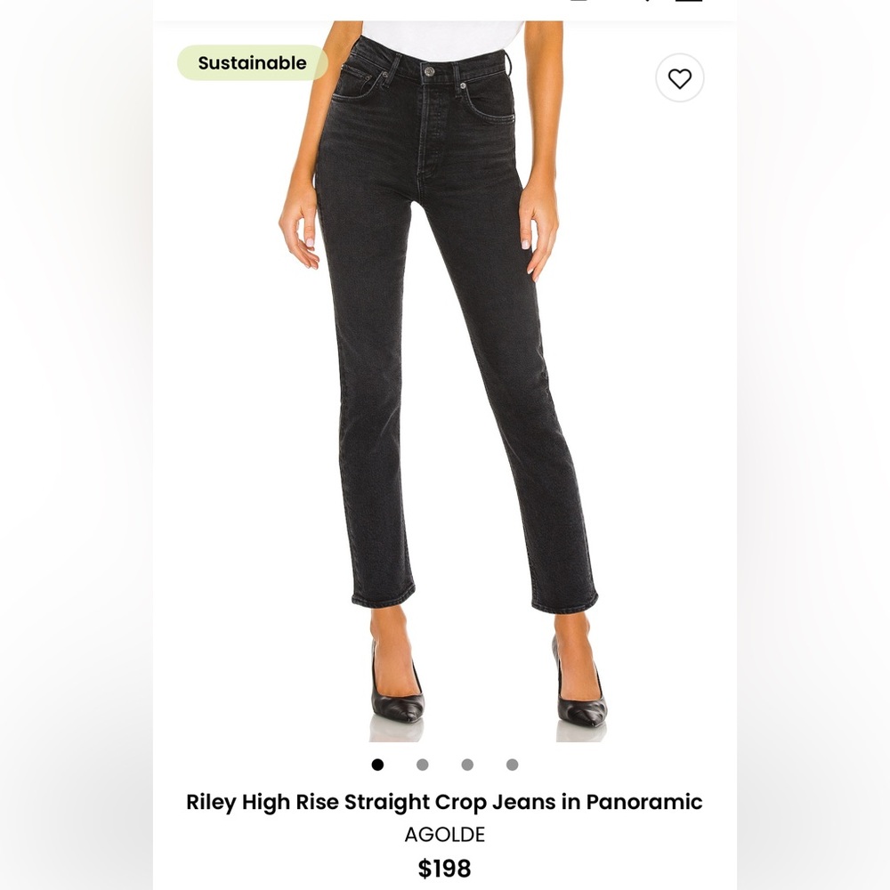 Agolde Women's Black High Rise Jeans
